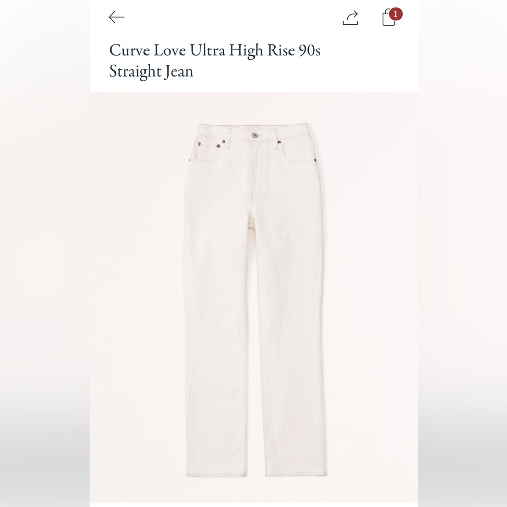 Ultra High Rise The 90’s Straight Jean Curve Love in cream